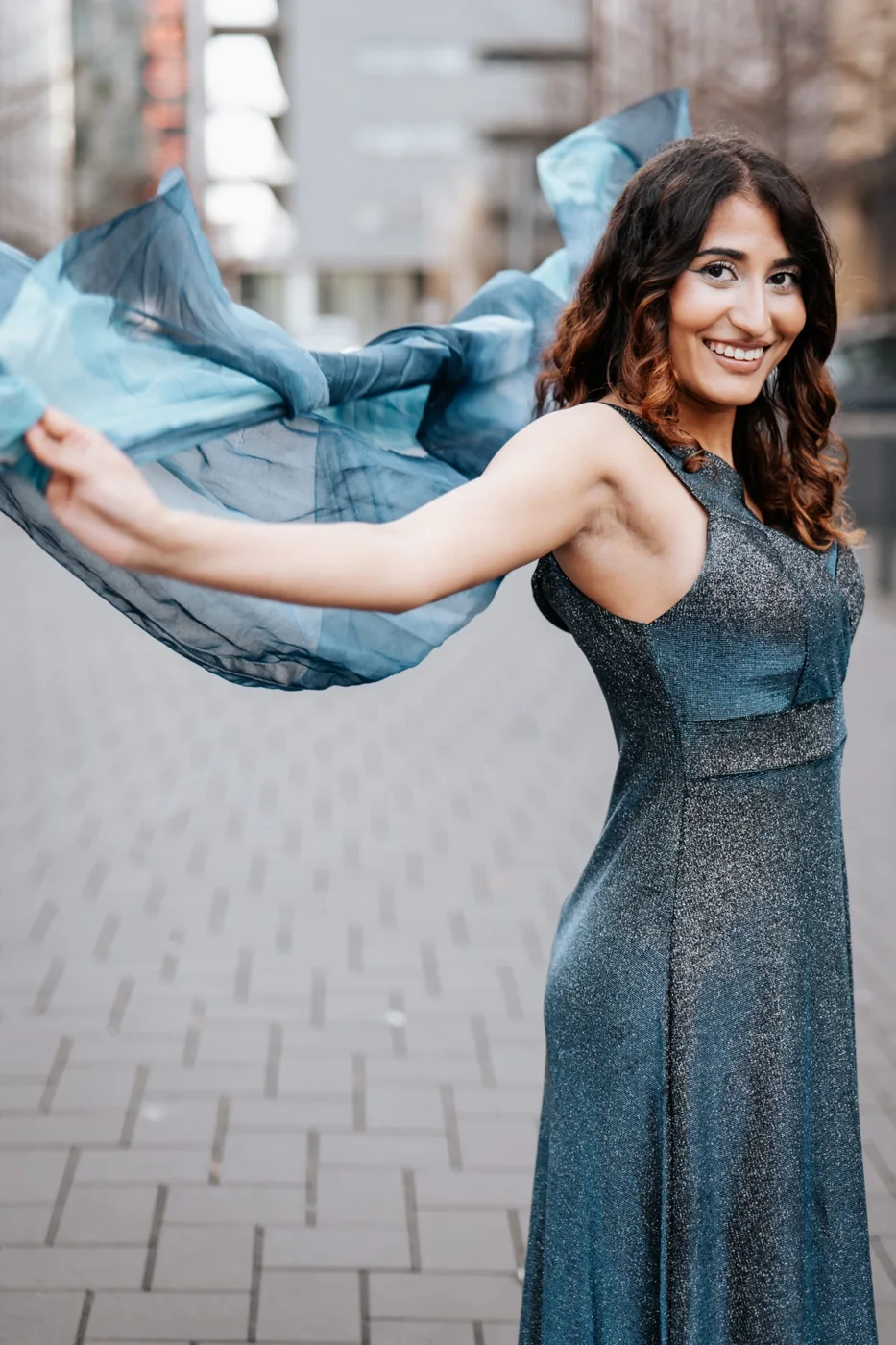Rascha Al-Nemer in Bewegung beim Woman Day